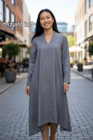 새상품급 mizuiro ind 티셔츠 콤비 원피스