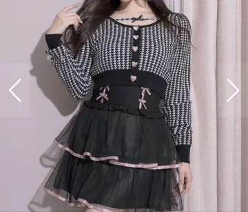 pium 도트 튤 프릴 캉캉 스커트