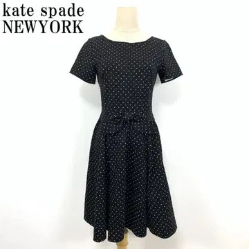 LA5591 케이트 스페이드 뉴욕 도트 반팔 원피스 블랙 XS
