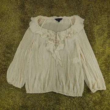 에포카 프릴 블라우스 볼레로 베이지 사이즈 40