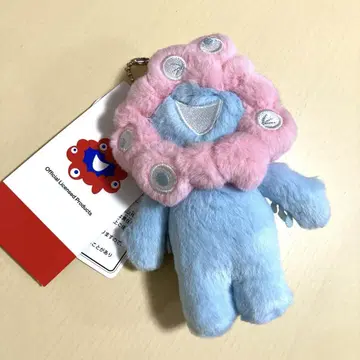 오사카 만박 미야쿠미야쿠 파스텔 컬러 봉제 인형 키링 핑크 스카이블루 2
