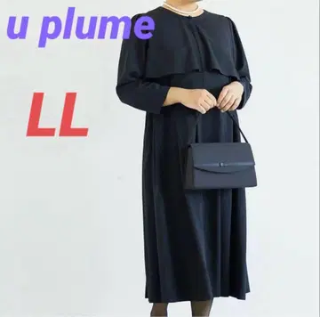 유프리움 케이프 디자인 블랙 원피스 LL 빅 사이즈