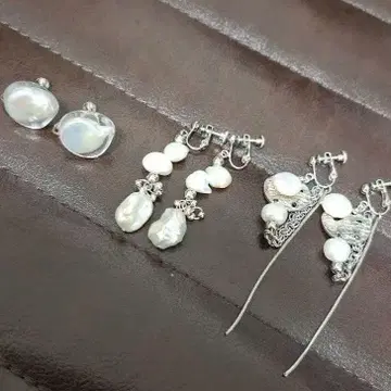 귀찌 3점 담수 펄 수지