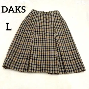 DAKS 체크 턱 들어간 스커트 플레어 스커트