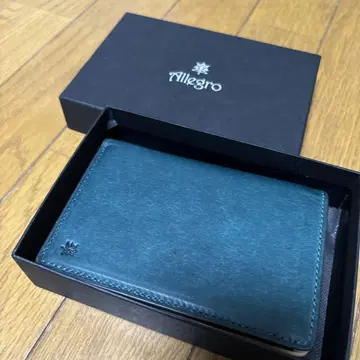 Allegro 접이식 지갑 그린 가죽