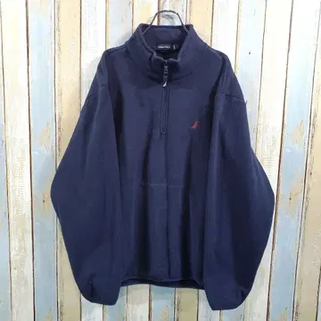 6-132 노티카 하프 지퍼 플리스 자켓 원포인트 자수 로고 L