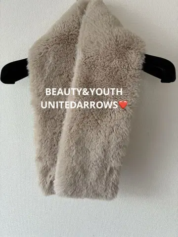 BEAUTY&YOUTH UNITEDARROWS 베이지 퍼