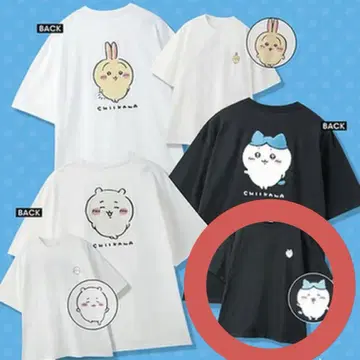 치이카와 (먼작귀) 아베일 하치와레 사가라 자수 T셔츠 M 사이즈