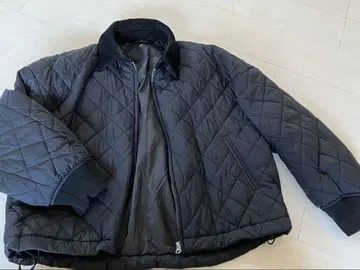 UNIQLO 블랙 퀼팅 자켓 코듀로이 옷깃