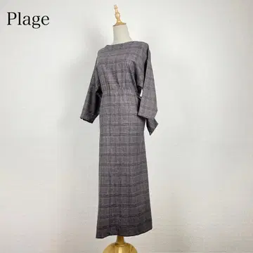 plage 체크 스트레치 울 원피스 일본제