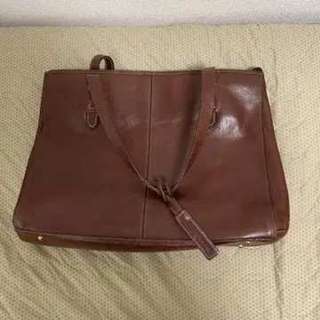 브라운 토트백 심플 디자인
