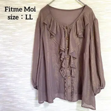 핏미모아 Fitme Moi 7부 소매 블라우스 [ LL ] 시어 프릴