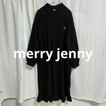 merry jenny 메리제니 Bear 포켓 셔츠 원피스 블랙
