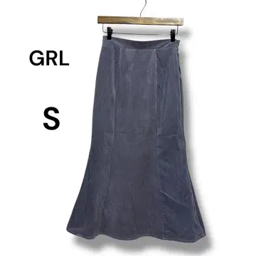 GRL 그레일 코듀로이 머메이드 스커트 S 사이즈 퍼플 계열 봄/가을