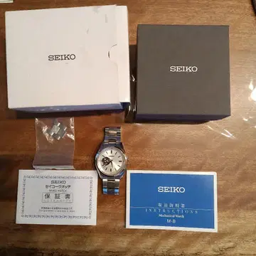 SEIKO 자동 와인딩 시계 SARY052 실버 골드