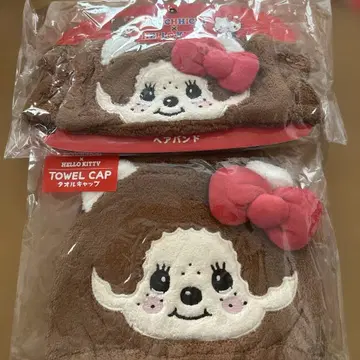 몬치치 x 헬로키티 헤어밴드 & 타월 캡