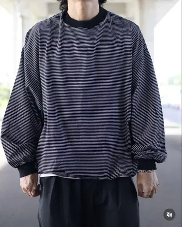 is-ness BALLON BORDER LONG SLEEVE M