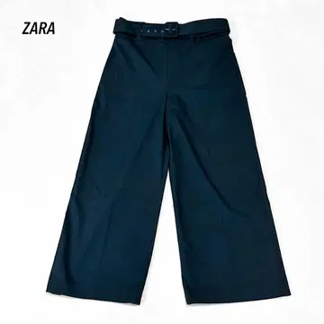 [ ZARA ] 자라 와이드 팬츠 L 사이즈 그린 벨트 포함