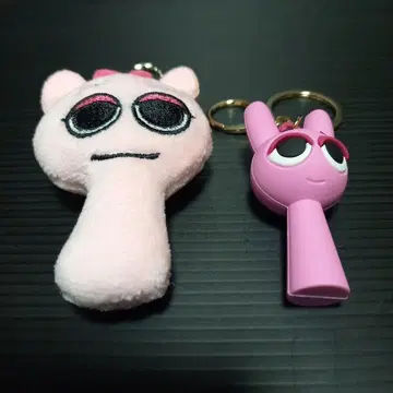 스플런키 볼 체인 봉제 인형 & 키링 핑크 세트