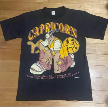 GAR CAPRICORN 그래픽 T셔츠 L 사이즈 블랙 빈티지