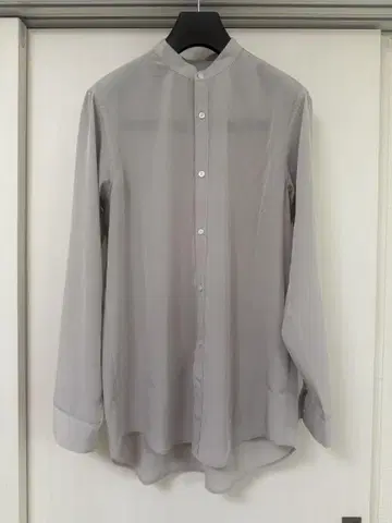 EDIFICE 밴드 카라 긴팔 셔츠 (그레이 블루)