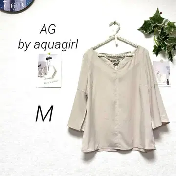 9901-1 AG by aquagirl 플레어 슬리브 리본 블라우스 M
