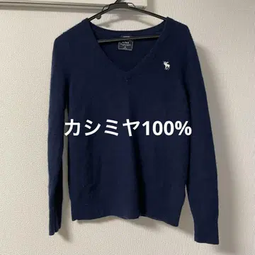 Abercrombie & Fitch 캐시미어 100% 니트 네이비 M
