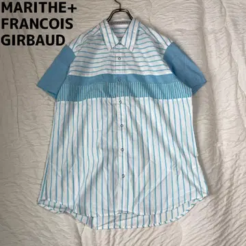 Marithe + Francois Girbaud 스트라이프 절개 셔츠