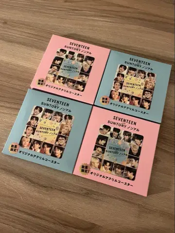 산토리 SEVENTEEN 세부치 오리지널 아크릴 코스터 4개 세트