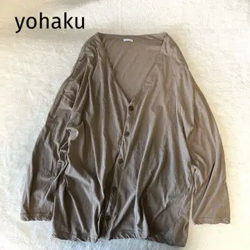 yohaku 요하크 코튼 가디건 V넥 긴팔 비대칭
