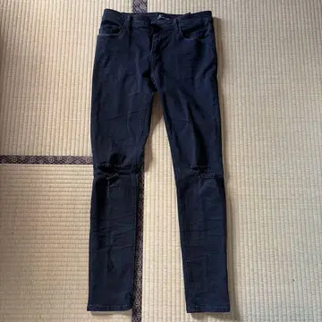 V-men 블랙 데님 LL 데미지