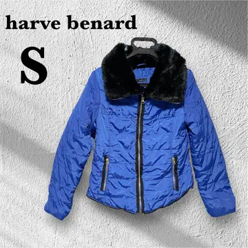 harve benard [ S 사이즈 ] 파랑 퍼 달린 다운 자켓 겉옷