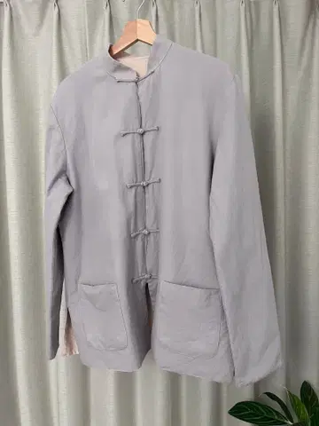 그레이 차이나 자켓 긴팔 셔츠