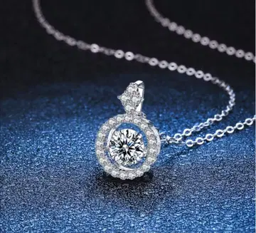 모이사나이트 0.8ct 실버 925 코팅 목걸이