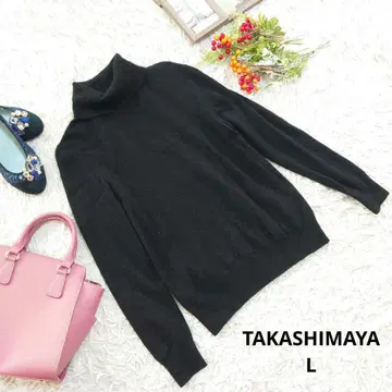 TAKASHIMAYA 캐시미어 100% 니트/스웨터 ( L ) 터틀넥