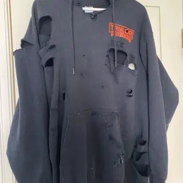 90's 빈티지 TAYLOR SERVICES 데미지 후드티