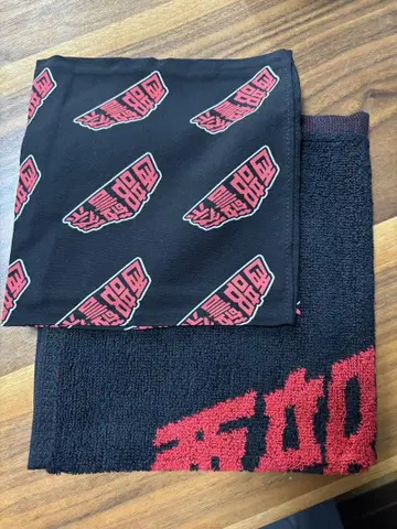 서부경찰 T셔츠 핸드 타월 손수건 세트 (블랙 레드 로고)