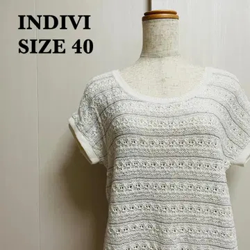 INDIVI 인디비 레이스 니트 슬리브리스 새상품급 [ 26 ]