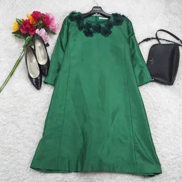 G9972*anatelier 아나텔리어 A라인 원피스 그린 38