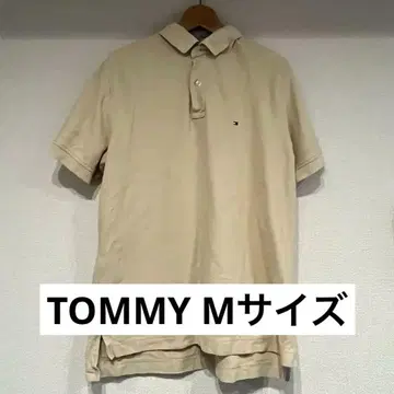 TOMMY HILFIGEF 피케 셔츠 크림 남성용 M
