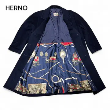 HERNO 헬노 빈티지 캐시미어 실크 롱 코트 40