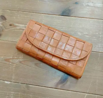 뜨개질 디자인 장지갑 카멜