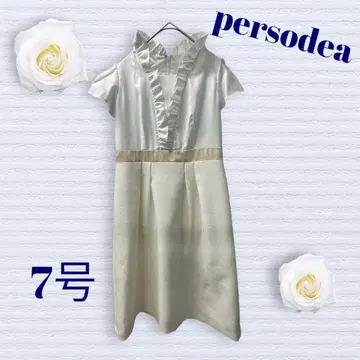 페르소데아 원피스 화이트 가슴 레이스 반팔 포멀 백 지퍼
