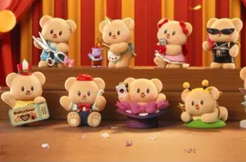 버터 베어 봉제 인형 8개 세트