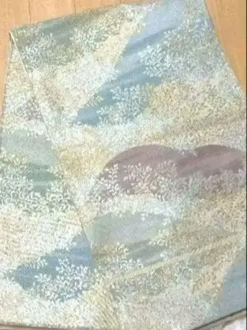 꽃무늬 오비 청록색 보라색