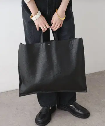 새상품급 blancle(블랑클레) 가죽 플랫 토트백 2way