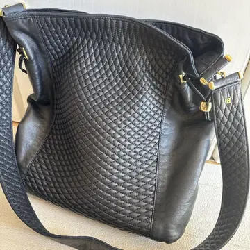 발리 BALLY 숄더백 복조리 천연 가죽 빈티지 블랙