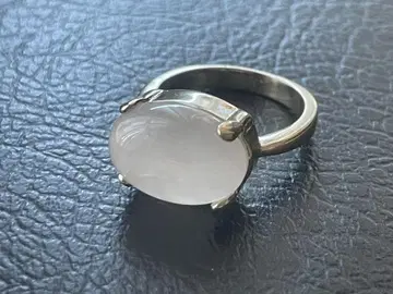 이오세리아니 아쉬페프랑스 실버 화이트쿼츠 반지 9호