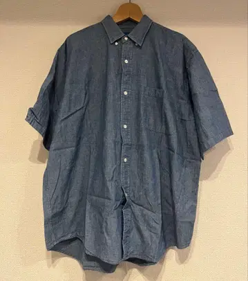 BEAMS 남성용 데님 셔츠 반팔 M JAPANESE FABRIC