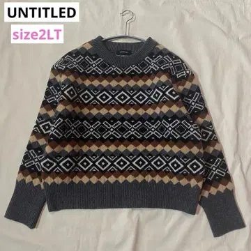 UNTITLED 노르딕 페어아일 니트 그레이 계열 사이즈 2LT